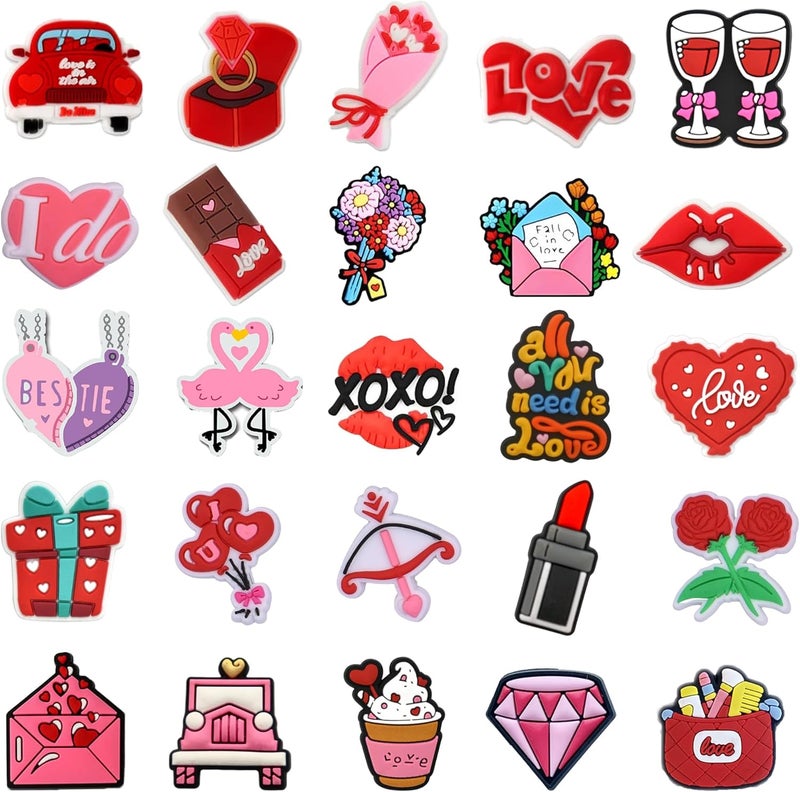 BULKITEM 25 Pcs Gamer, Summer, Nurse, Pink, Hunting, Black,USA american flag crocs,Shoe Charms, Cute Shoe Accessories Gifts Charms for Teens Kids Adults - Image 1